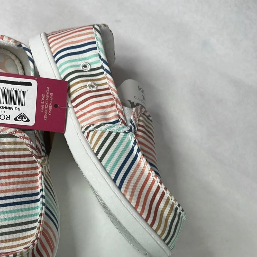 Roxy Kids Striped Slip-On shoes - Pink, Blue, Brown